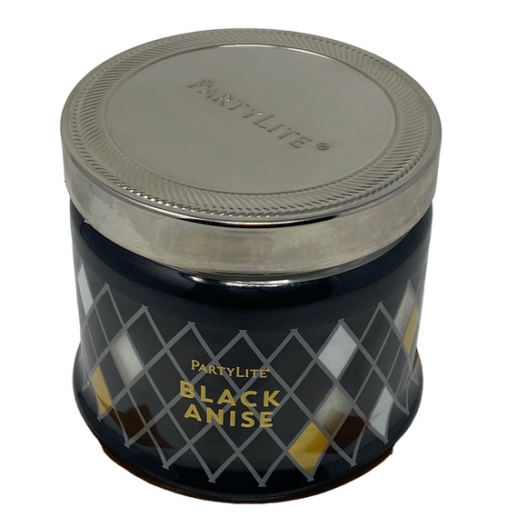 PartyLite Accents Party Lite Perfume For Your Home Black Anise 3 Wick Scented Candle Jar 32